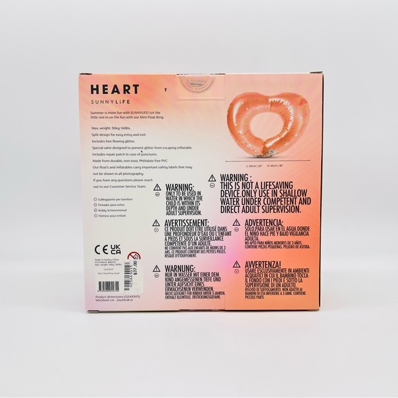 Sunny Life Heart Mini Float Ring - Picture 2 of 5